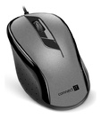 CONNECT IT Optická myš, ergonomická, USB, šedá