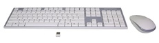 EVOLVEO WK-180, set bezdr. klávesnice a myši, USB, 2,4GHz, CZ/US, bílo-šedý