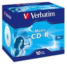 VERBATIM CD-R AUDIO 80MIN, 16x, jewel case 10 ks