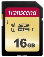Transcend 16GB SDHC 500S (Class 10) UHS-I U1 (Ultimate) MLC paměťová karta