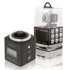Camlink CL-AC360 - akční 360° 2K/30p kamera, Wi-Fi, LCD, vodotěsná do 30m