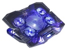 EVOLVEO Ania 5, chladicí podstavec pro notebook, modré podsvícení, polohovatelný, reg.ot., display
