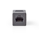 Nedis CCGB89010BK - Síťový Adaptér Cat 6 | RJ45 (8P8C) Zásuvka - RJ45 (8P8C) Zásuvka | Černá barva