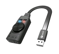 C-TECH PC externí zvuková karta SC-7Q, USB, 7.1 surround sound, audio switch