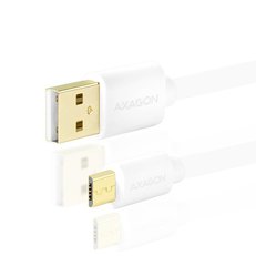 AXAGON BUMM-AM15QW, HQ Kabel Micro USB <-> USB-A, 1.5m, 2A, bílý