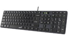 GENIUS klávesnice Slimstar 126, drátová, SmartGenius aplikace, CZ+SK layout, USB, černá