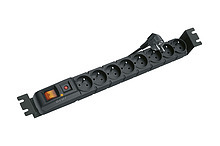Solarix Napájecí panel ACAR S8 FA 3m 8 pozic BK včetně držáků do 19