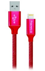 Colorway Datový Kabel USB-Apple Lightning/ 2.1A/ 1m/ Červený