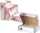 LEITZ Esselte Speedbox rychle-složitelný archivační kontejner s víkem A4, bílá-červená