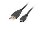 LANBERG USB MINI (M) na USB-A (M) 2.0 kabel 1,8m, černý (CANON) 