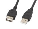 LANBERG USB-A M / F 2.0 kabel 5m, černý