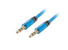 LANBERG Minijack 3.5mm M / M 3 PIN kabel 2m, modrý