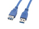 LANBERG USB-A M / F 3.0 kabel 3m, modrý 