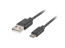 LANBERG USB Micro (M) na USB-A (M) 2.0 kabel 3m, černý, rychlé nabíjení 3.0 