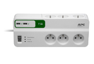 APC Essential SurgeArrest 6 outlets with 5V, 2.4A 2 port USB charger, 230V Czech