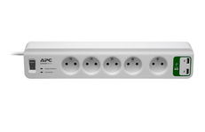 APC Essential SurgeArrest 5 outlets with 5V, 2.4A 2 port USB Charger 230V Czech