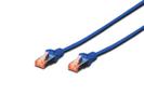 Digitus CAT 6 S-FTP patch kabel, LSOH, Cu, AWG 27/7, délka 0,25 m, barva modrá