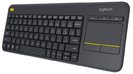 Logitech klávesnice Wireless Keyboard K400 Plus, CZ/SK, unifying přijímač, černá