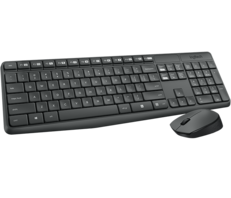 Logitech klávesnice s myší Wireless Combo MK235, CZ/SK, černá